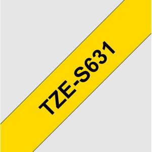 TZE-S631, žlutá/černá, 12mm TZES631
