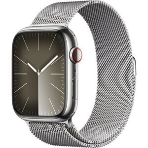 Apple Watch Series 9 GPS+Cellular 45mm barva Silver Stainless Steel / Silver Milanese Loop MRMQ3QC/A
