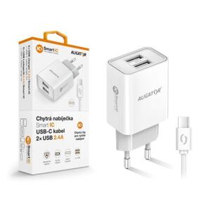 CD ALI USB-C 2xUSB výstup, 2,4A, smart IC, bílá CHA0042