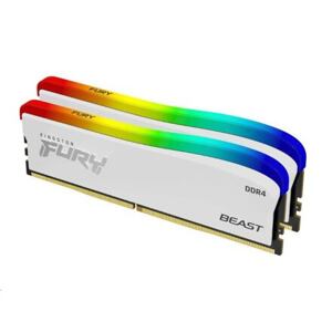 Kingston FURY Beast White/DDR4/16GB/3600MHz/CL17/2x8GB/RGB/White KF436C17BWAK2/16