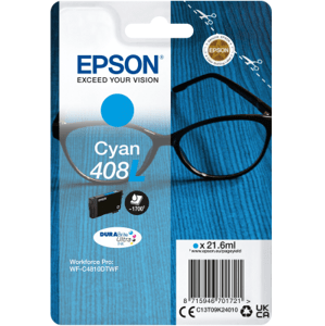 EPSON Singlepack Cyan 408L DURABrite Ultra Ink C13T09K24010