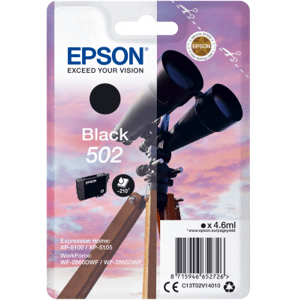 EPSON singlepack,Black 502,Ink,standard C13T02V14010
