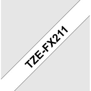 TZE-FX211, bílá / černá, 6mm TZEFX211