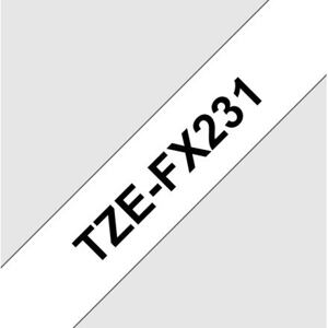 TZE-FX231, bílá / černá, 12 mm TZEFX231