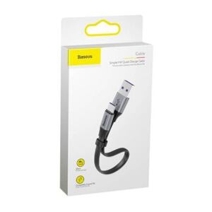 Baseus Type-C Simple HW Quick Charge Charging Data Cable 40W 5A 23cm Gray (CATMBJ-BG1) CATMBJ-BG1