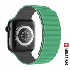 SWISSTEN SILICONE BAND FOR APPLE WATCH - MAGNETIC 38 / 40 / 41 mm GREEN/GREY 46000503