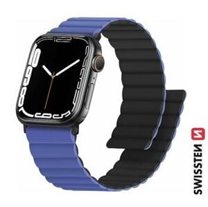 SWISSTEN SILICONE BAND FOR APPLE WATCH - MAGNETIC 38 / 40 / 41mm BLUE/BLACK 46000504