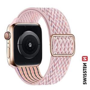SWISSTEN NYLON BAND FOR APPLE WATCH 42 / 44 / 45 / 49 mm PINK (with buckle) 46000717