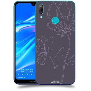 ACOVER Kryt na mobil Huawei Y7 2019 s motivem Line Flower II