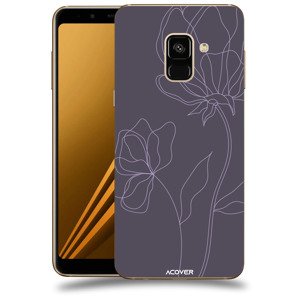 ACOVER Kryt na mobil Samsung Galaxy A8 2018 A530F s motivem Line Flower II