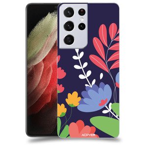 ACOVER Kryt na mobil Samsung Galaxy S21 Ultra 5G G998B s motivem Colorful Flowers