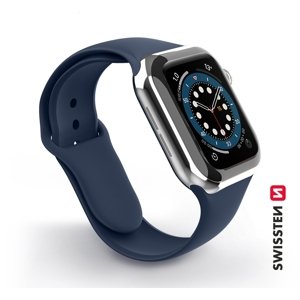 SWISSTEN řemínek pro Apple Watch silikonový, 42 / 44 / 45 / 49 mm Barva: Tmavě modrá