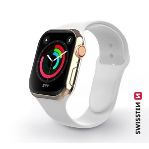SWISSTEN řemínek pro Apple Watch silikonový, 42 / 44 / 45 / 49 mm Barva: Bílá